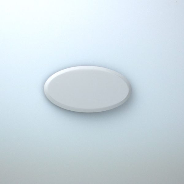 STK-AESB11-BV-W-1080 Aluminium Bevelled Edge Badge Blank